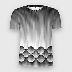 Мужская спорт-футболка Круглая полосатая геометрия