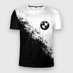 Футболка спортивная мужская BMW - black and white, цвет: 3D-принт