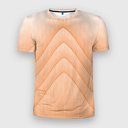 Мужская спорт-футболка Полосатый оранжевый градиент