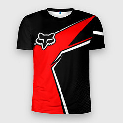 Мужская спорт-футболка Fox мотокросс - красный