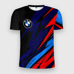 Мужская спорт-футболка BMW - m colors and black