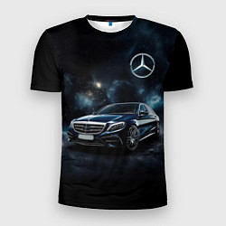 Футболка спортивная мужская Mercedes Benz galaxy, цвет: 3D-принт