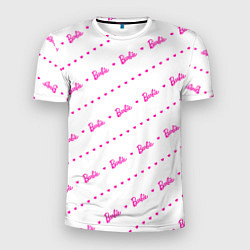 Мужская спорт-футболка Барби паттерн - логотип и сердечки
