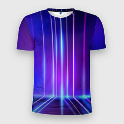 Мужская спорт-футболка Neon glow - vaporwave - strips