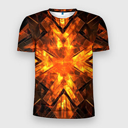 Футболка спортивная мужская Огненная геометрия, цвет: 3D-принт