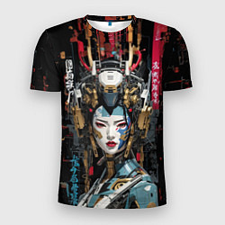 Футболка спортивная мужская Японская девушка-андроид, цвет: 3D-принт