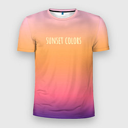 Футболка спортивная мужская Sunset colors градиент, цвет: 3D-принт