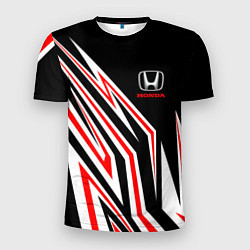 Мужская спорт-футболка Хонда - белый и красный