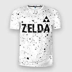 Футболка спортивная мужская Zelda glitch на светлом фоне: символ сверху, цвет: 3D-принт