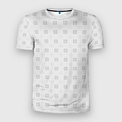 Мужская спорт-футболка Светло-серый в квадратик