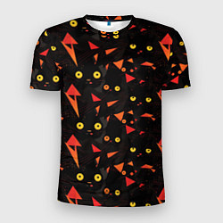 Мужская спорт-футболка Глаза черных кошек