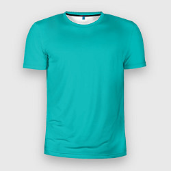 Мужская спорт-футболка Цвет морской волны однотонный
