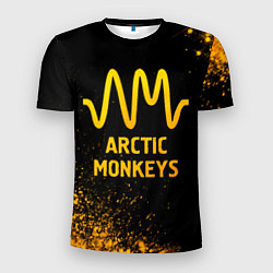 Футболка спортивная мужская Arctic Monkeys - gold gradient, цвет: 3D-принт