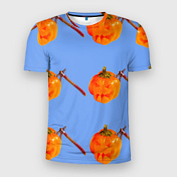 Мужская спорт-футболка Тыква с топором-Хэллоуин