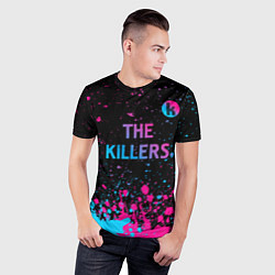 Футболка спортивная мужская The Killers - neon gradient посередине, цвет: 3D-принт — фото 2