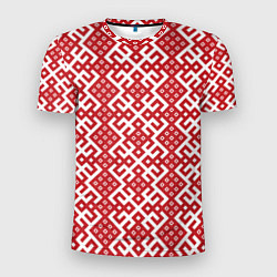 Мужская спорт-футболка Макошь - славянские обережные узоры