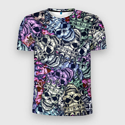 Футболка спортивная мужская Черепа с короной паттерн, цвет: 3D-принт
