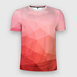 Мужская спорт-футболка Абстракция с градиентом полигональная