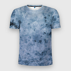 Мужская спорт-футболка Абстракция - сине-серая грусть