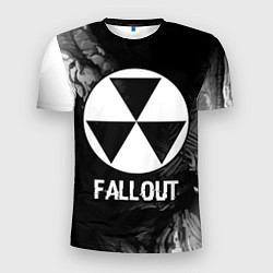 Футболка спортивная мужская Fallout glitch на темном фоне, цвет: 3D-принт