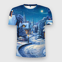 Футболка спортивная мужская Зимнее предновогоднее настроение, цвет: 3D-принт