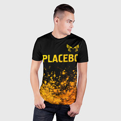 Футболка спортивная мужская Placebo - gold gradient посередине, цвет: 3D-принт — фото 2
