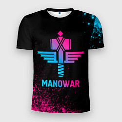 Футболка спортивная мужская Manowar - neon gradient, цвет: 3D-принт