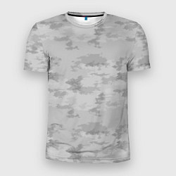 Мужская спорт-футболка Светло-серый пятнистый паттерн