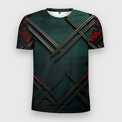 Мужская спорт-футболка Диагональный узор в шотландском стиле
