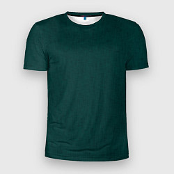 Мужская спорт-футболка Тёмно-зелёный однотонный текстура