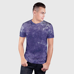Футболка спортивная мужская Абстракция - violet color background, цвет: 3D-принт — фото 2