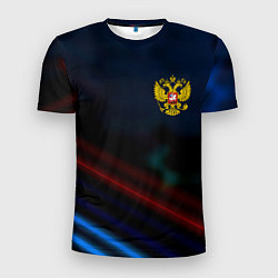 Футболка спортивная мужская Спортивная россия герб, цвет: 3D-принт