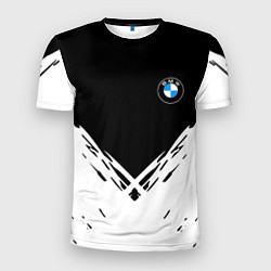 Футболка спортивная мужская BMW стильная геометрия спорт, цвет: 3D-принт