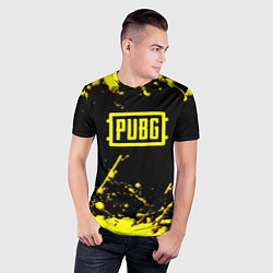 Футболка спортивная мужская PUBG online yellow, цвет: 3D-принт — фото 2