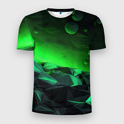 Мужская спорт-футболка Абстрактное эхо зелени