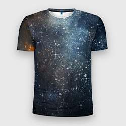 Мужская спорт-футболка Темное космическое звездное небо