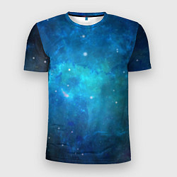 Мужская спорт-футболка Голубой космос