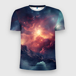 Мужская спорт-футболка Космические облака