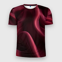 Футболка спортивная мужская Бордовый шелк, цвет: 3D-принт