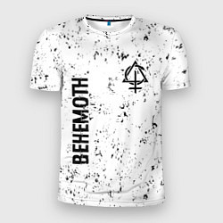 Футболка спортивная мужская Behemoth glitch на светлом фоне вертикально, цвет: 3D-принт