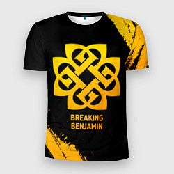 Футболка спортивная мужская Breaking Benjamin - gold gradient, цвет: 3D-принт