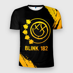 Футболка спортивная мужская Blink 182 - gold gradient, цвет: 3D-принт