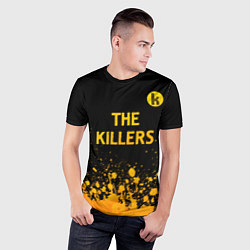 Футболка спортивная мужская The Killers - gold gradient посередине, цвет: 3D-принт — фото 2