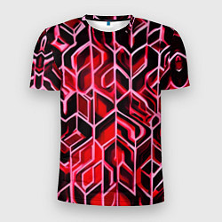 Мужская спорт-футболка Красный узор