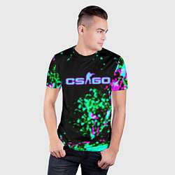 Футболка спортивная мужская Counter strike neon skin, цвет: 3D-принт — фото 2