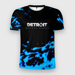 Футболка спортивная мужская Detroit become human голубая кровь, цвет: 3D-принт