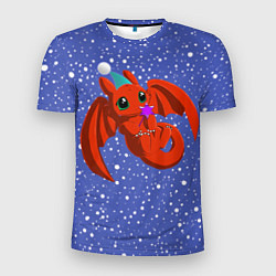 Футболка спортивная мужская Красный дракончик новогодний, цвет: 3D-принт