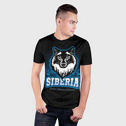 Футболка спортивная мужская Сибирь - волк, цвет: 3D-принт — фото 2
