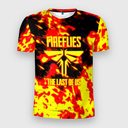 Футболка спортивная мужская The last of us огненное лого цикады, цвет: 3D-принт