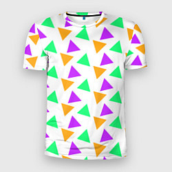 Мужская спорт-футболка Яркие треугольники